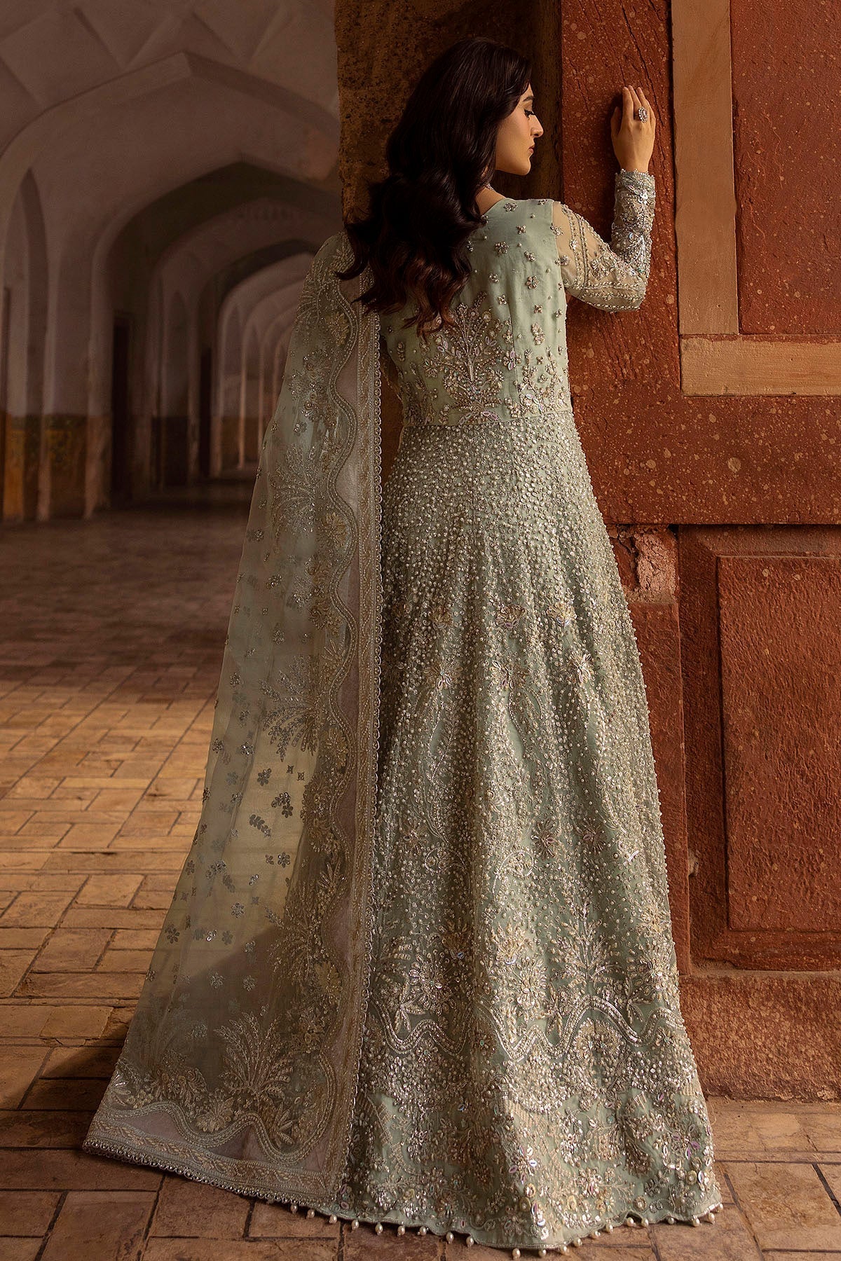 Motifz | Bridal Couture | 0015-MEHTAB EMBROIDERED ORGANZA STITCHED by Motifz - Designer Dress - Type: Ladies Clothes - Available at Libayah - 100% Original
