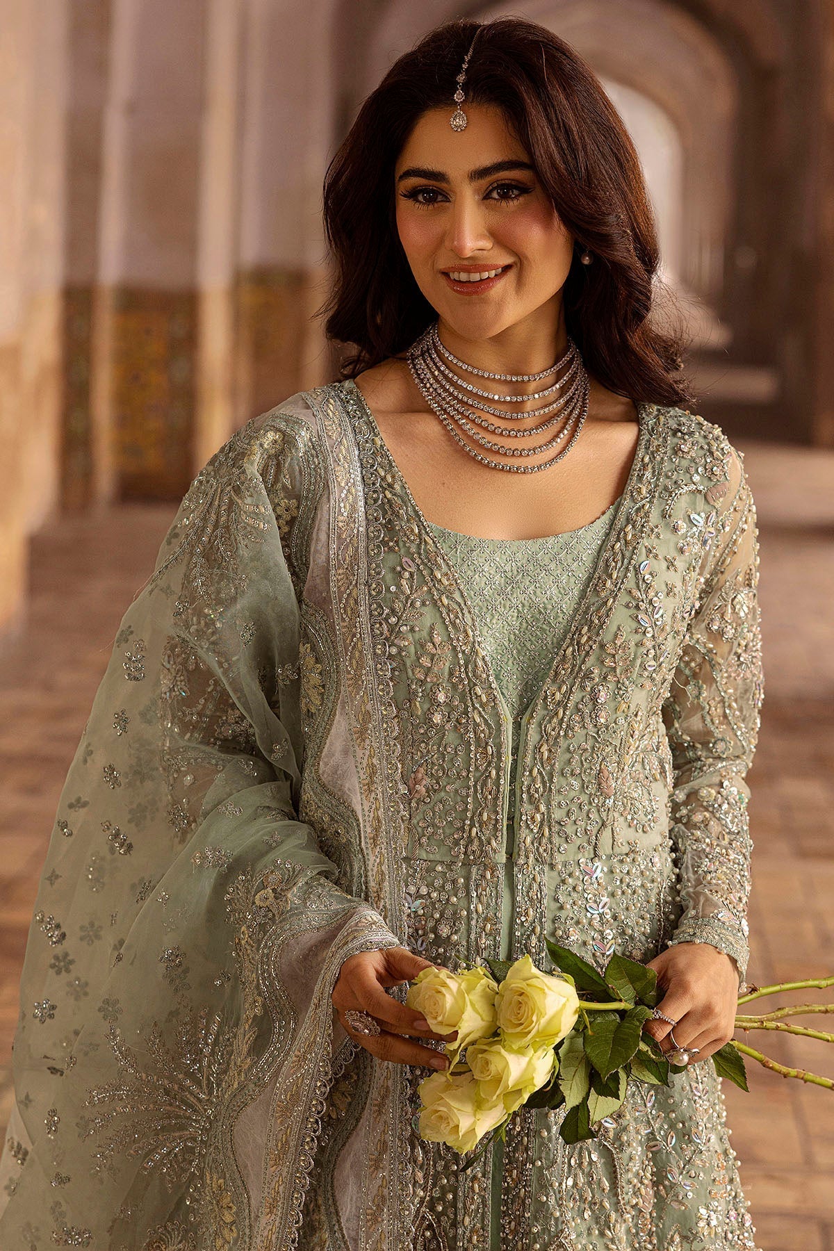 Motifz | Bridal Couture | 0015-MEHTAB EMBROIDERED ORGANZA STITCHED by Motifz - Designer Dress - Type: Ladies Clothes - Available at Libayah - 100% Original