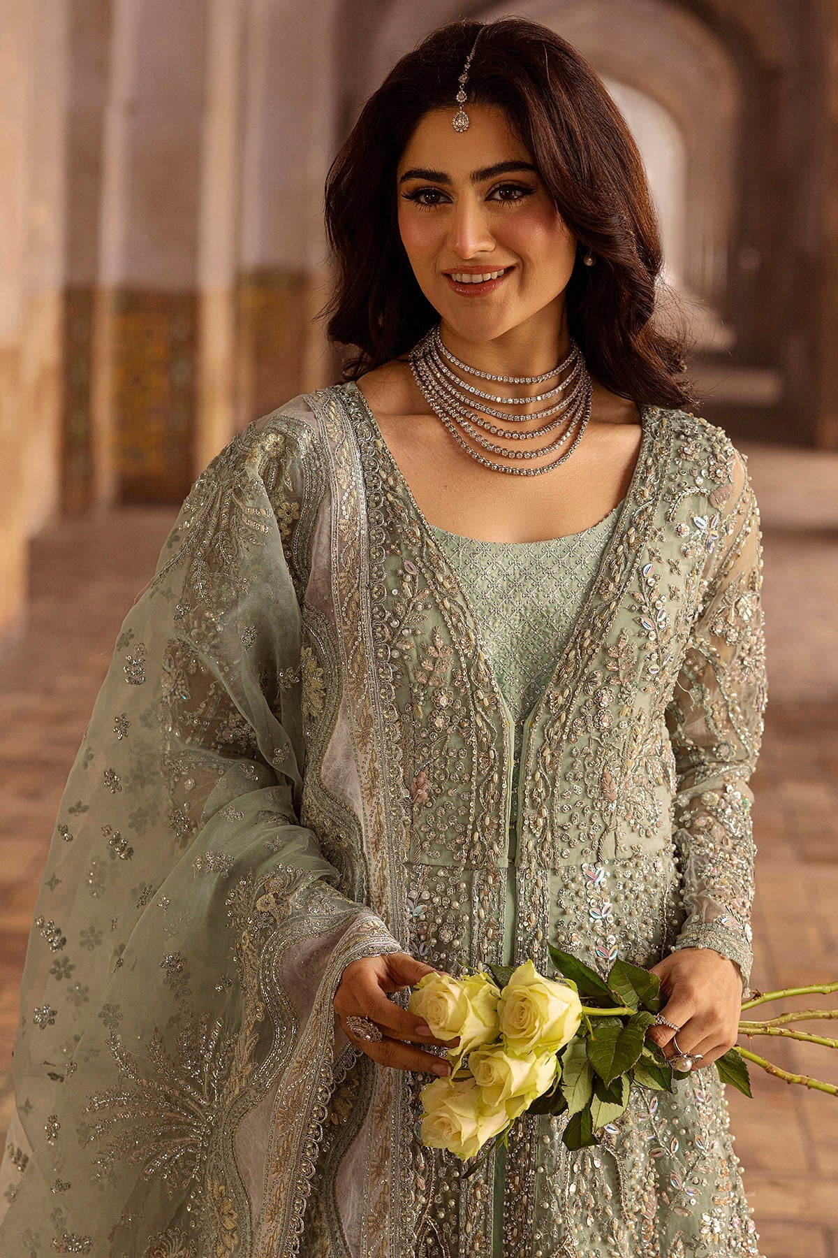 Motifz | Bridal Couture | 0015-MEHTAB EMBROIDERED ORGANZA STITCHED by Motifz - Designer Dress - Type: Ladies Clothes - Available at Libayah - 100% Original