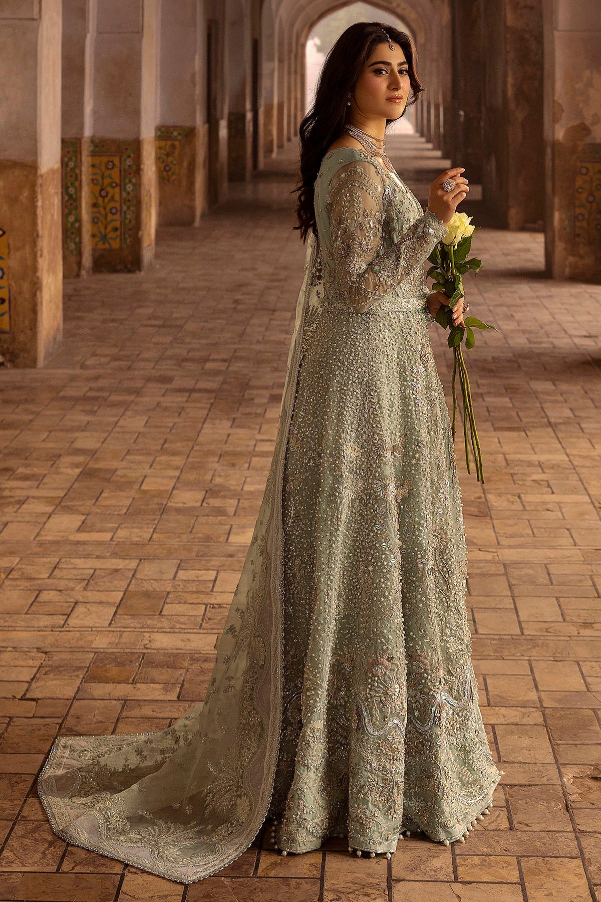 Motifz | Bridal Couture | 0015-MEHTAB EMBROIDERED ORGANZA STITCHED by Motifz - Designer Dress - Type: Ladies Clothes - Available at Libayah - 100% Original