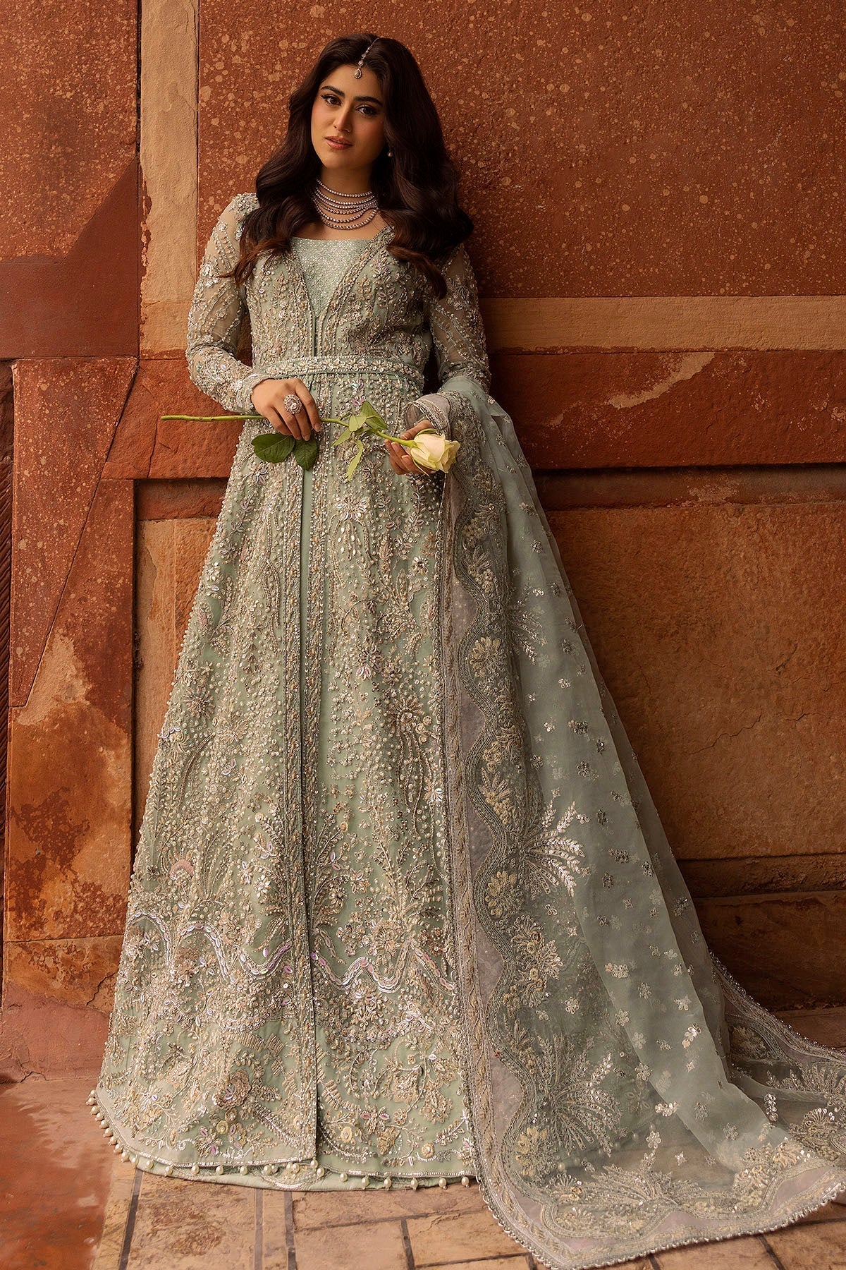 Motifz | Bridal Couture | 0015-MEHTAB EMBROIDERED ORGANZA STITCHED by Motifz - Designer Dress - Type: Ladies Clothes - Available at Libayah - 100% Original