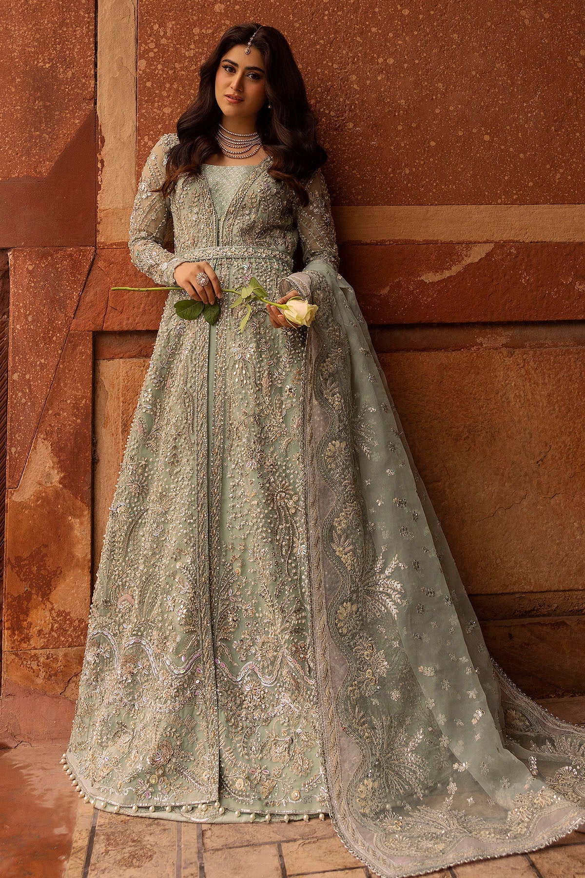 Motifz | Bridal Couture | 0015-MEHTAB EMBROIDERED ORGANZA STITCHED by Motifz - Designer Dress - Type: Ladies Clothes - Available at Libayah - 100% Original