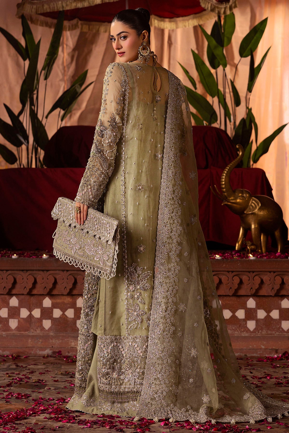 Motifz | Bridal Couture | 0016-MEERAZ EMBROIDERED ORGANZA STITCHED by Motifz - Designer Dress - Type: Ladies Clothes - Available at Libayah - 100% Original