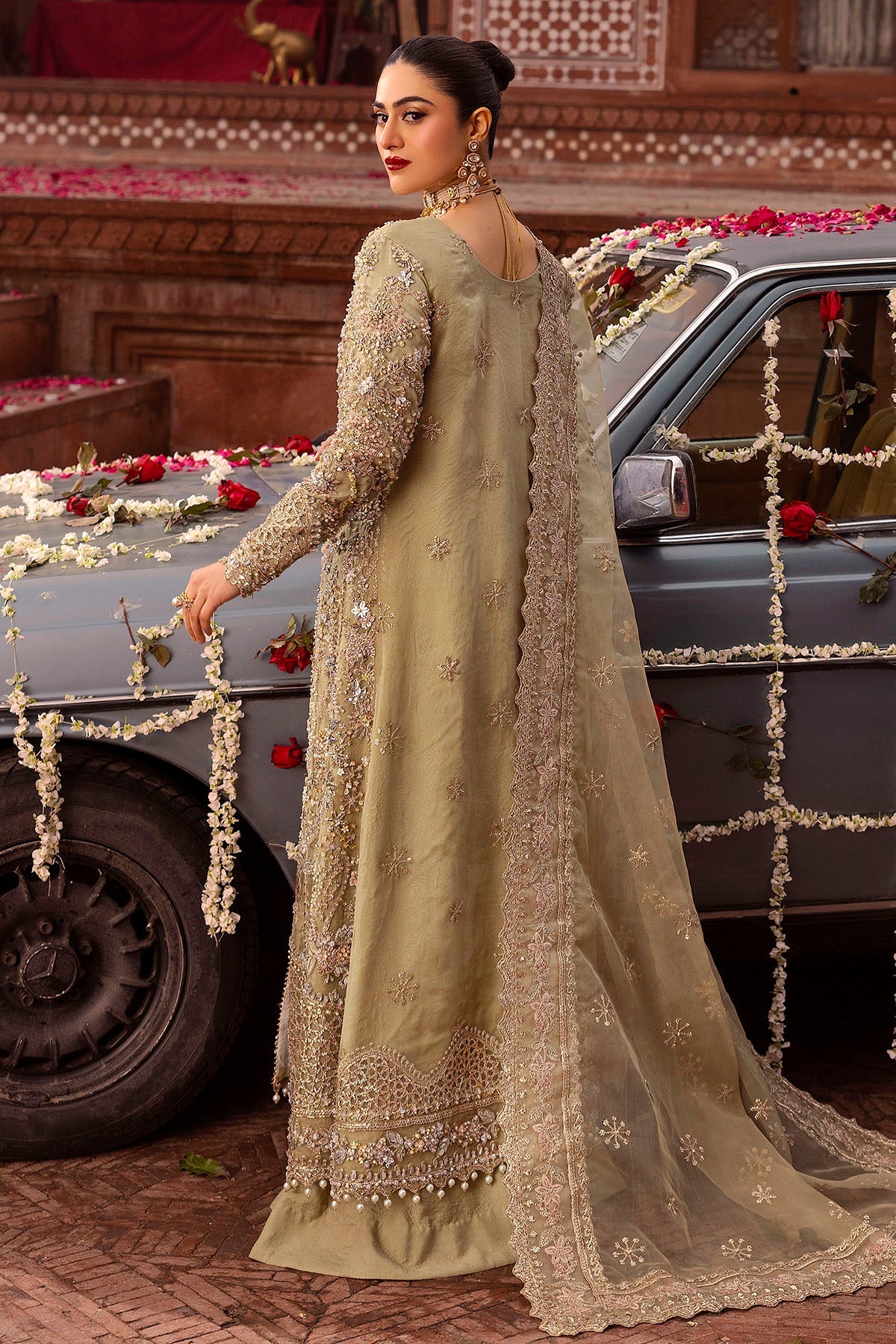 Motifz | Bridal Couture | 0017-PARINAZ EMBROIDERED ORGANZA STITCHED by Motifz - Designer Dress - Type: Ladies Clothes - Available at Libayah - 100% Original