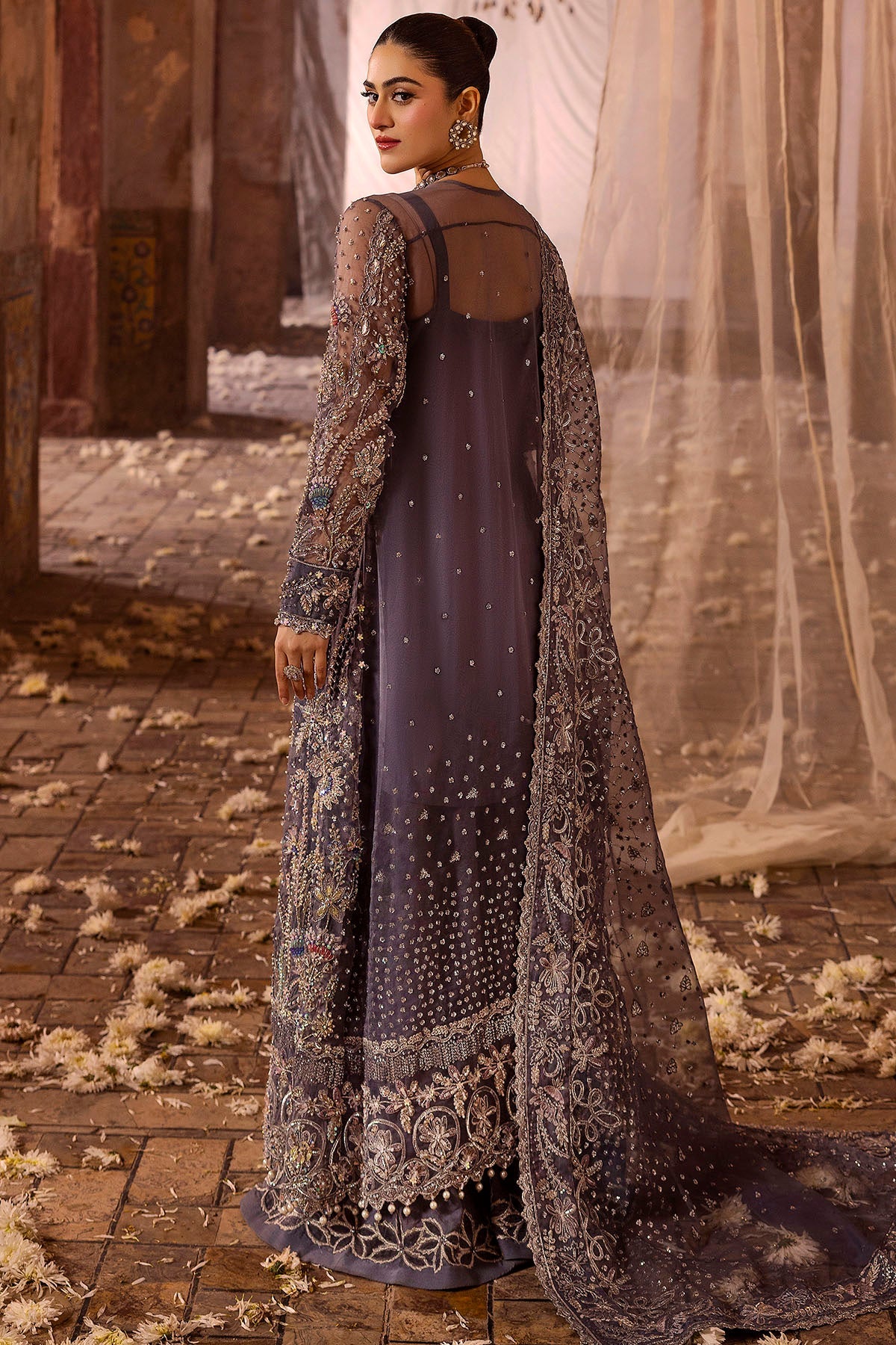 Motifz | Bridal Couture | 0018-ZURIAH EMBROIDERED ORGANZA STITCHED by Motifz - Designer Dress - Type: Ladies Clothes - Available at Libayah - 100% Original