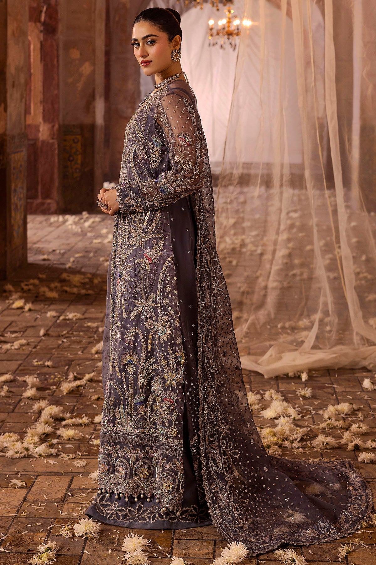 Motifz | Bridal Couture | 0018-ZURIAH EMBROIDERED ORGANZA STITCHED by Motifz - Designer Dress - Type: Ladies Clothes - Available at Libayah - 100% Original