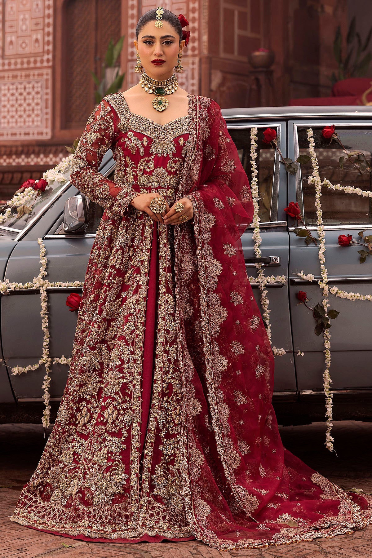 Motifz | Bridal Couture | 0019-SHANARA EMBROIDERED ORGANZA STITCHED by Motifz - Designer Dress - Type: Ladies Clothes - Available at Libayah - 100% Original