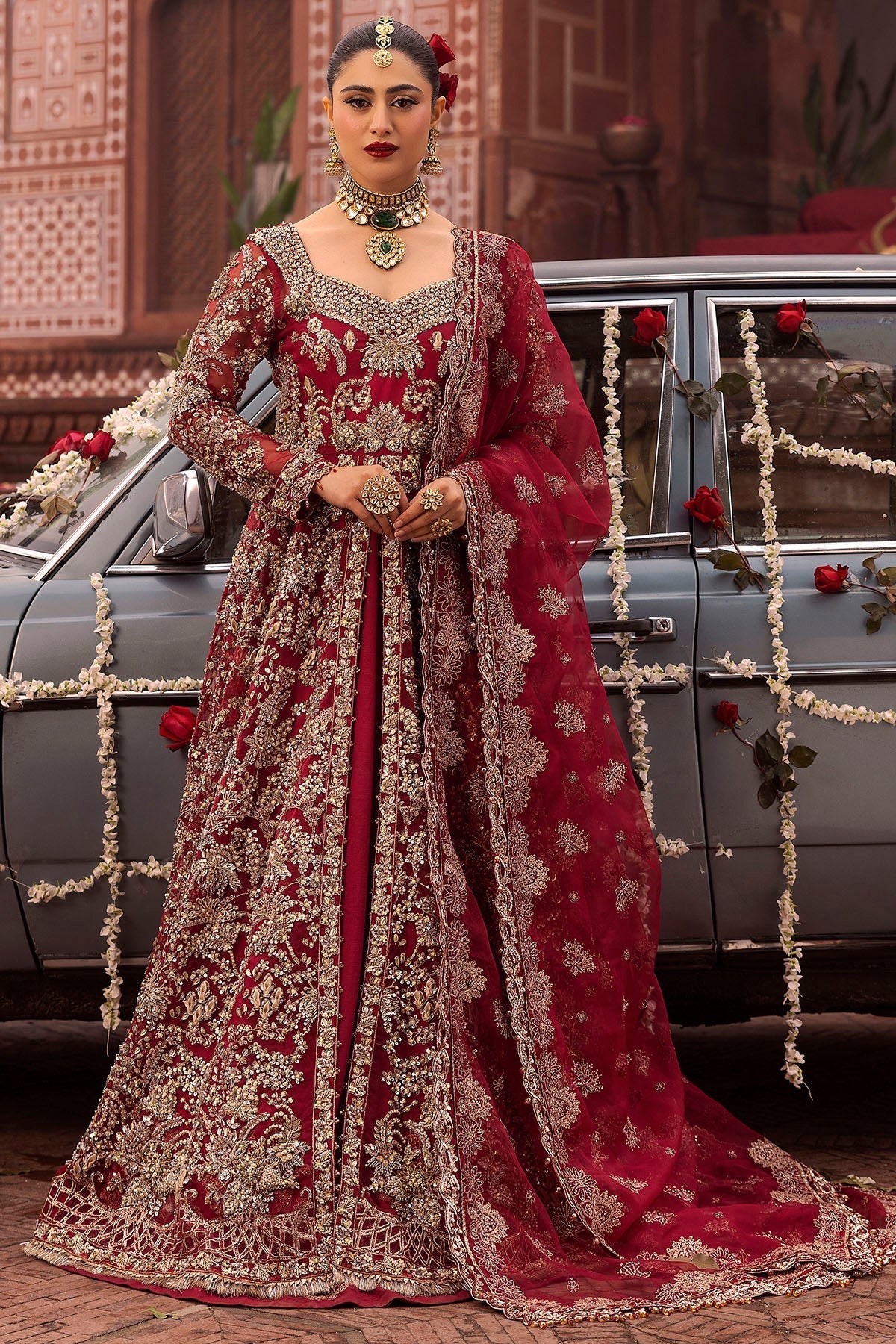 Motifz | Bridal Couture | 0019-SHANARA EMBROIDERED ORGANZA STITCHED by Motifz - Designer Dress - Type: Ladies Clothes - Available at Libayah - 100% Original