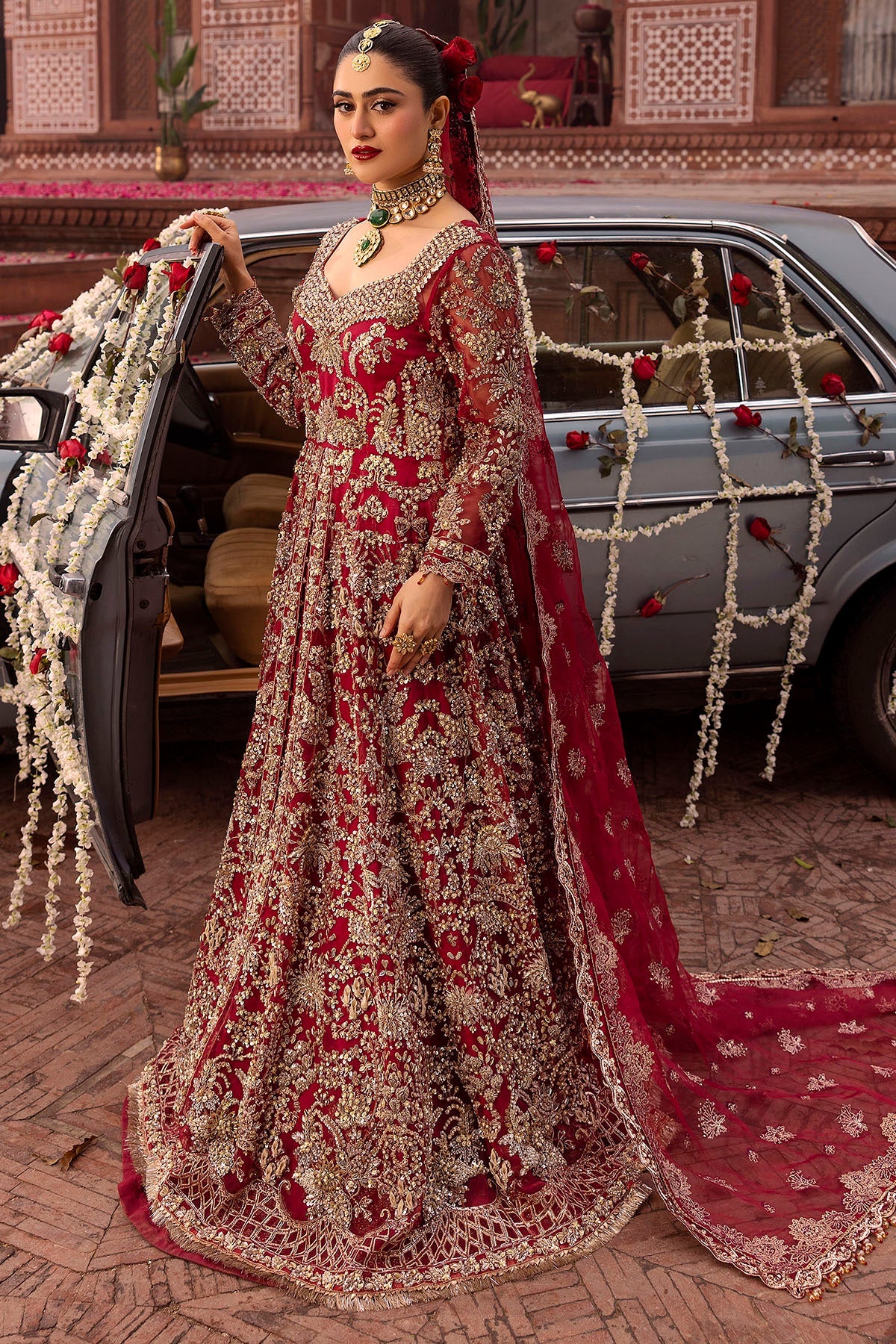 Motifz | Bridal Couture | 0019-SHANARA EMBROIDERED ORGANZA STITCHED by Motifz - Designer Dress - Type: Ladies Clothes - Available at Libayah - 100% Original