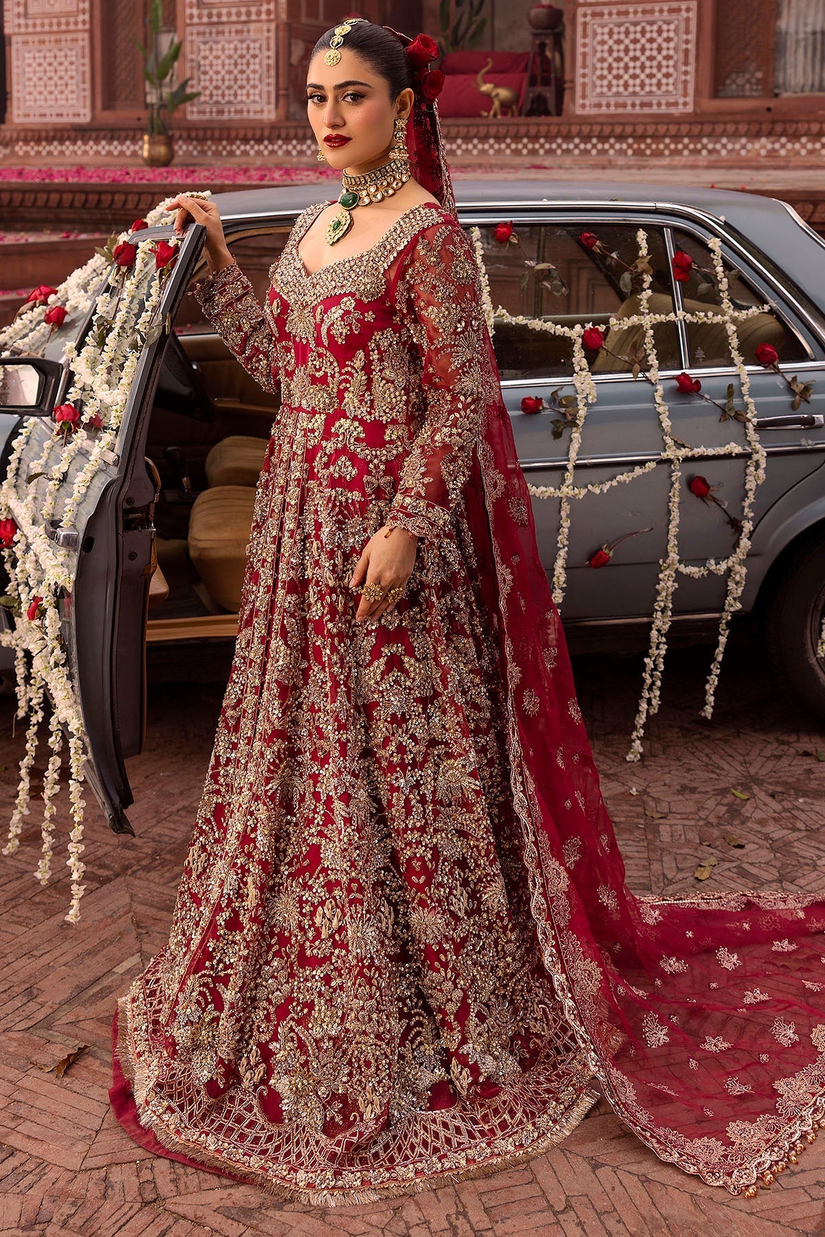 Motifz | Bridal Couture | 0019-SHANARA EMBROIDERED ORGANZA STITCHED by Motifz - Designer Dress - Type: Ladies Clothes - Available at Libayah - 100% Original