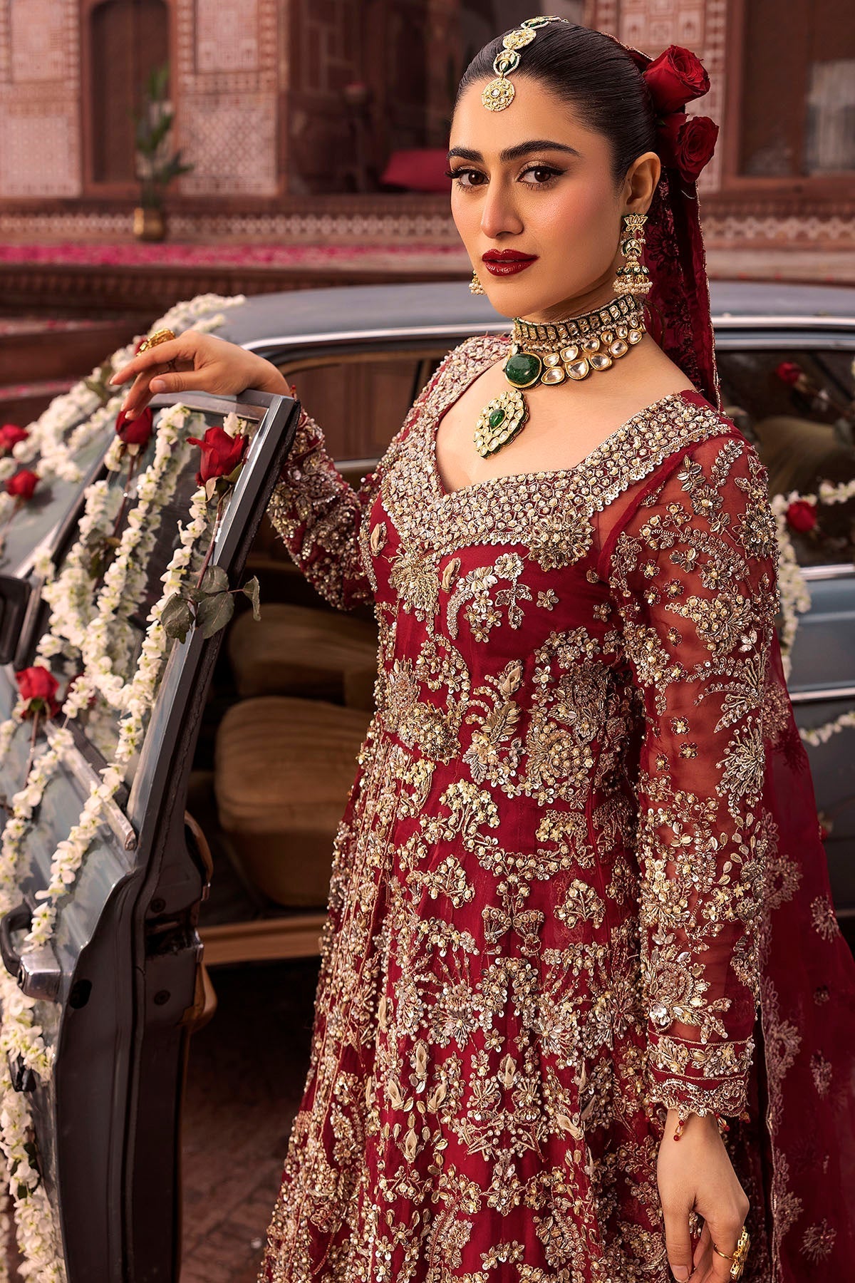 Motifz | Bridal Couture | 0019-SHANARA EMBROIDERED ORGANZA STITCHED by Motifz - Designer Dress - Type: Ladies Clothes - Available at Libayah - 100% Original