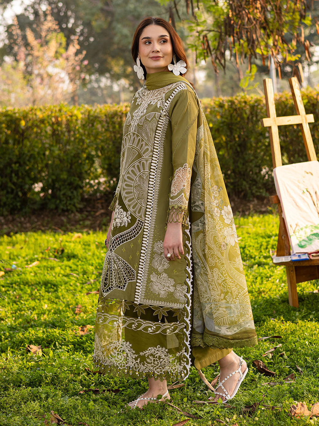 Parishay | Shangrila Luxury Lawn | SHR - 04 by Parishay - Designer Dress - Type: Ladies Clothes - Available at Libayah - 100% Original