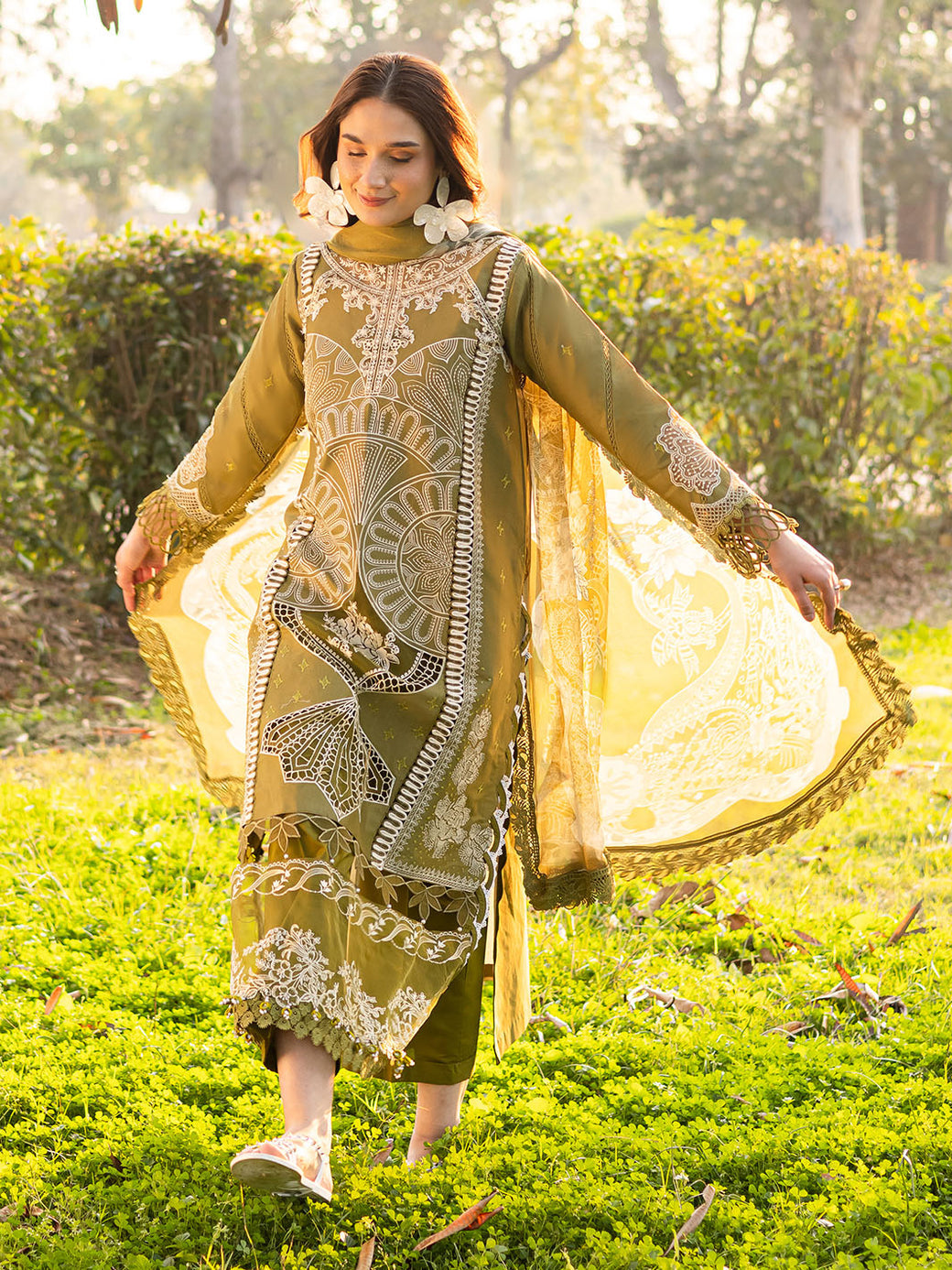 Parishay | Shangrila Luxury Lawn | SHR - 04 by Parishay - Designer Dress - Type: Ladies Clothes - Available at Libayah - 100% Original