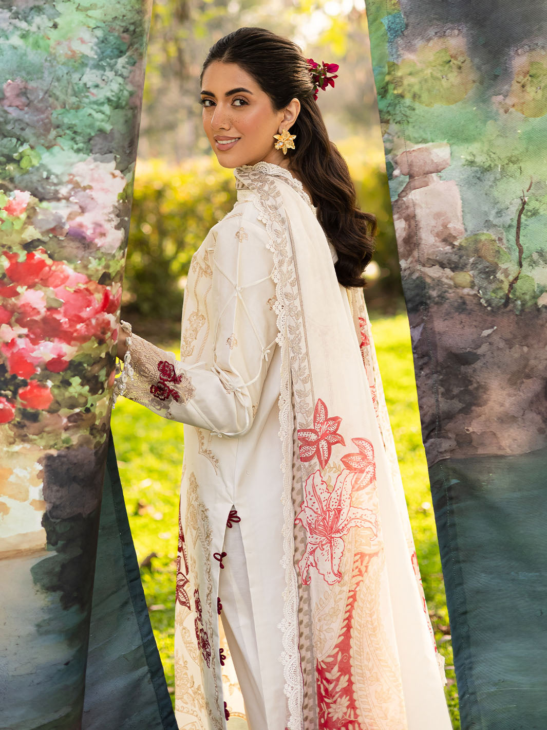 Parishay | Shangrila Luxury Lawn | SHR - 07 by Parishay - Designer Dress - Type: Ladies Clothes - Available at Libayah - 100% Original