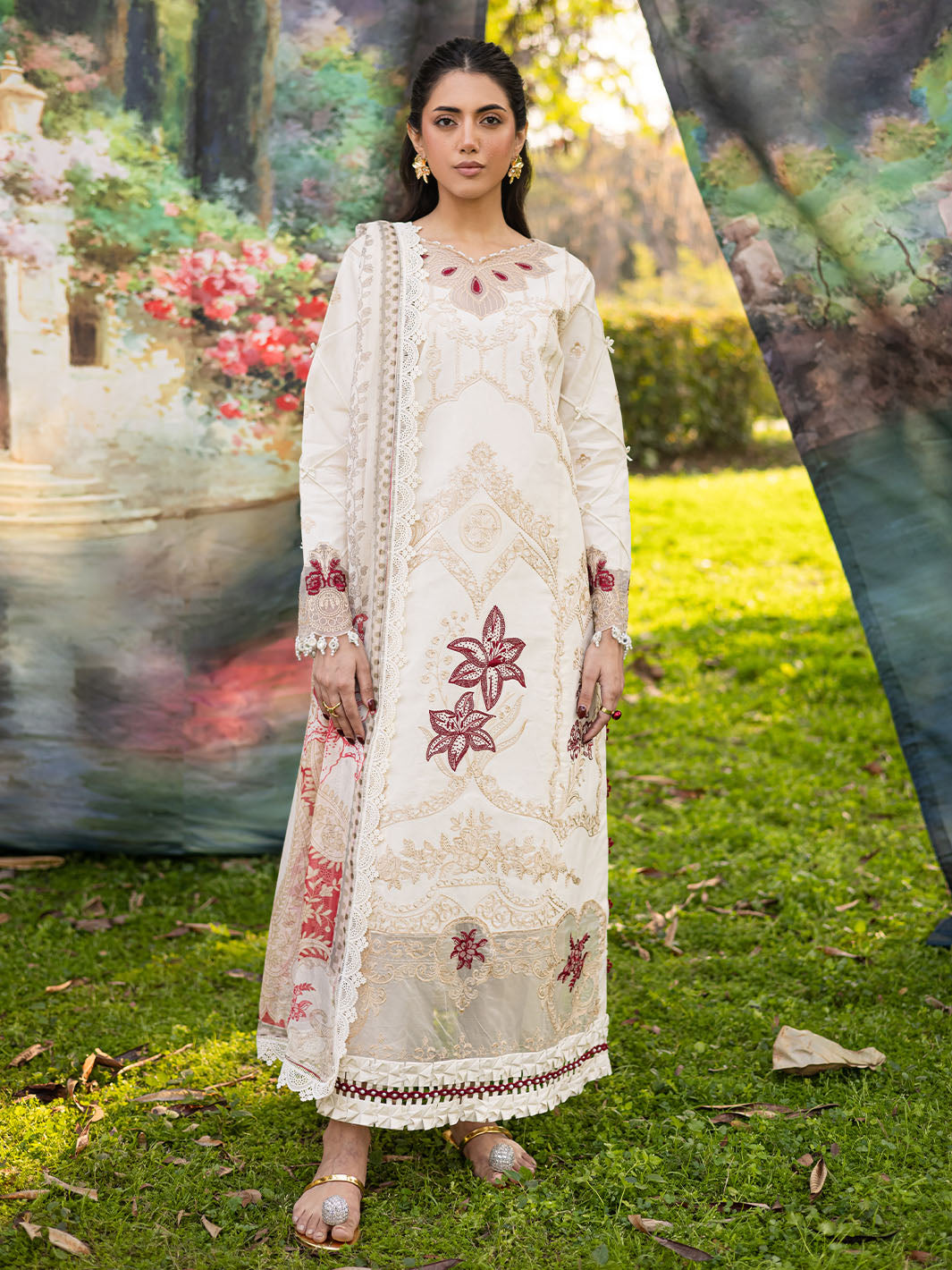 Parishay | Shangrila Luxury Lawn | SHR - 07 by Parishay - Designer Dress - Type: Ladies Clothes - Available at Libayah - 100% Original