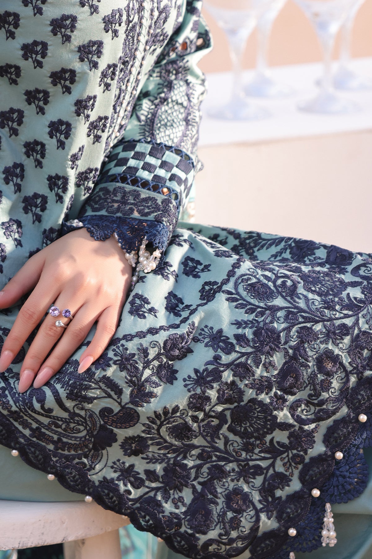 Imrozia Premium | Hania Luxury Lawn 25 | SL 75 A Parizay by Imrozia Premium - Designer Dress - Type: Ladies Clothes - Available at Libayah - 100% Original