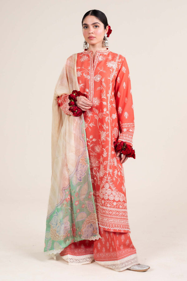 Zara Shahjahan | Stitched Lawn 24 | SL-MAHI-1A by Zara Shahjahan - Designer Dress - Type: Ladies Clothes - Available at Libayah - 100% Original