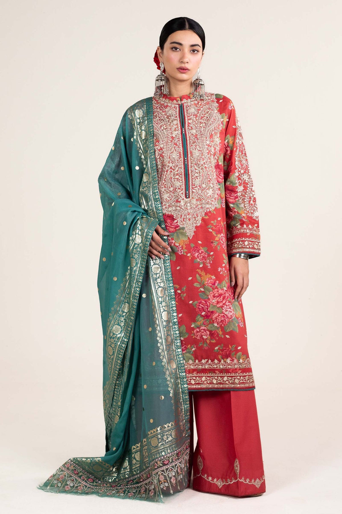 Zara Shahjahan | Stitched Lawn 24 | SL-PHOOL KARI-13B by Zara Shahjahan - Designer Dress - Type: Ladies Clothes - Available at Libayah - 100% Original