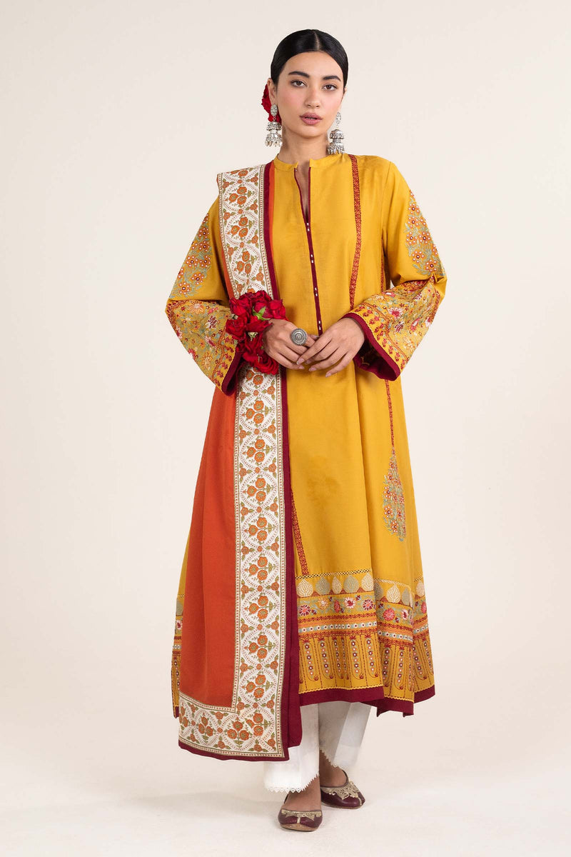 Zara Shahjahan | Stitched Lawn 24 | SL-SANDAL-10A by Zara Shahjahan - Designer Dress - Type: Ladies Clothes - Available at Libayah - 100% Original