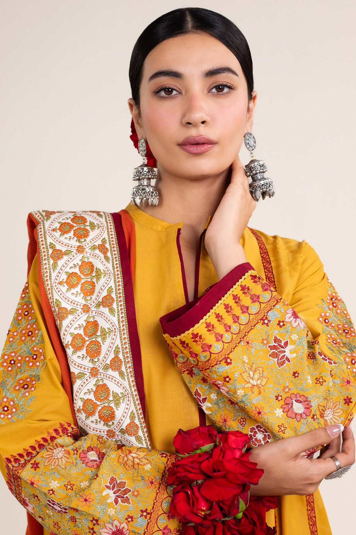 Zara Shahjahan | Stitched Lawn 24 | SL-SANDAL-10A by Zara Shahjahan - Designer Dress - Type: Ladies Clothes - Available at Libayah - 100% Original