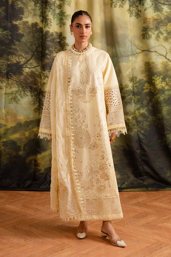 Marjjan | Guzel Lawn | SMC 203-A (Yellow) by Marjjan - Designer Dress  - Type : Ladies Clothes - Available at Libayah - 100% Original 