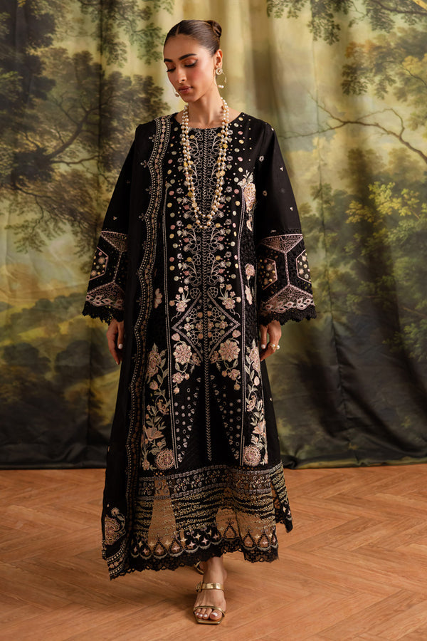 Marjjan | Guzel Lawn | SMC 204-A (Black) by Marjjan - Designer Dress  - Type : Ladies Clothes - Available at Libayah - 100% Original 