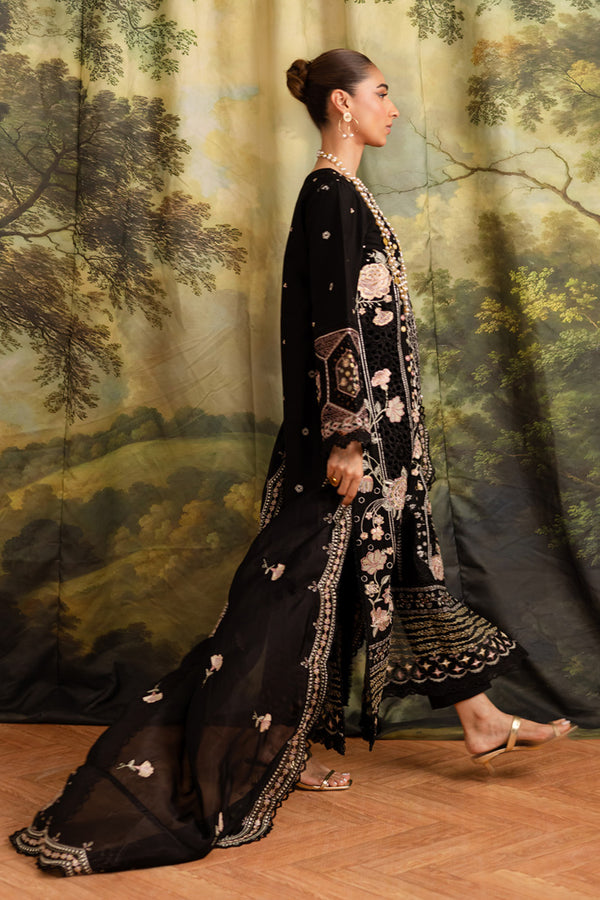 Marjjan | Guzel Lawn | SMC 204-A (Black) by Marjjan - Designer Dress  - Type : Ladies Clothes - Available at Libayah - 100% Original 
