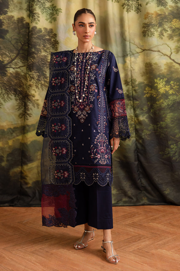 Marjjan | Guzel Lawn | SMC 205-A (Blue) by Marjjan - Designer Dress  - Type : Ladies Clothes - Available at Libayah - 100% Original 