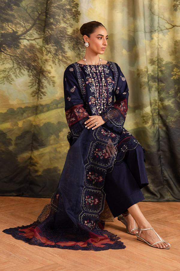 Marjjan | Guzel Lawn | SMC 205-A (Blue) by Marjjan - Designer Dress  - Type : Ladies Clothes - Available at Libayah - 100% Original 