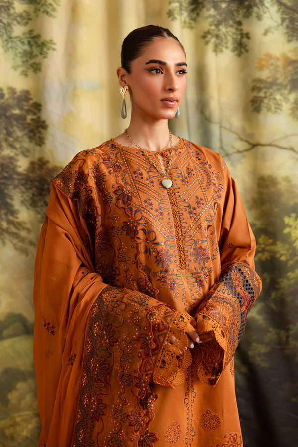 Marjjan | Guzel Lawn | SMC 208-A (Rust) by Marjjan - Designer Dress  - Type : Ladies Clothes - Available at Libayah - 100% Original 