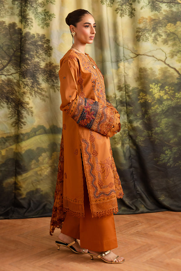 Marjjan | Guzel Lawn | SMC 208-A (Rust) by Marjjan - Designer Dress  - Type : Ladies Clothes - Available at Libayah - 100% Original 