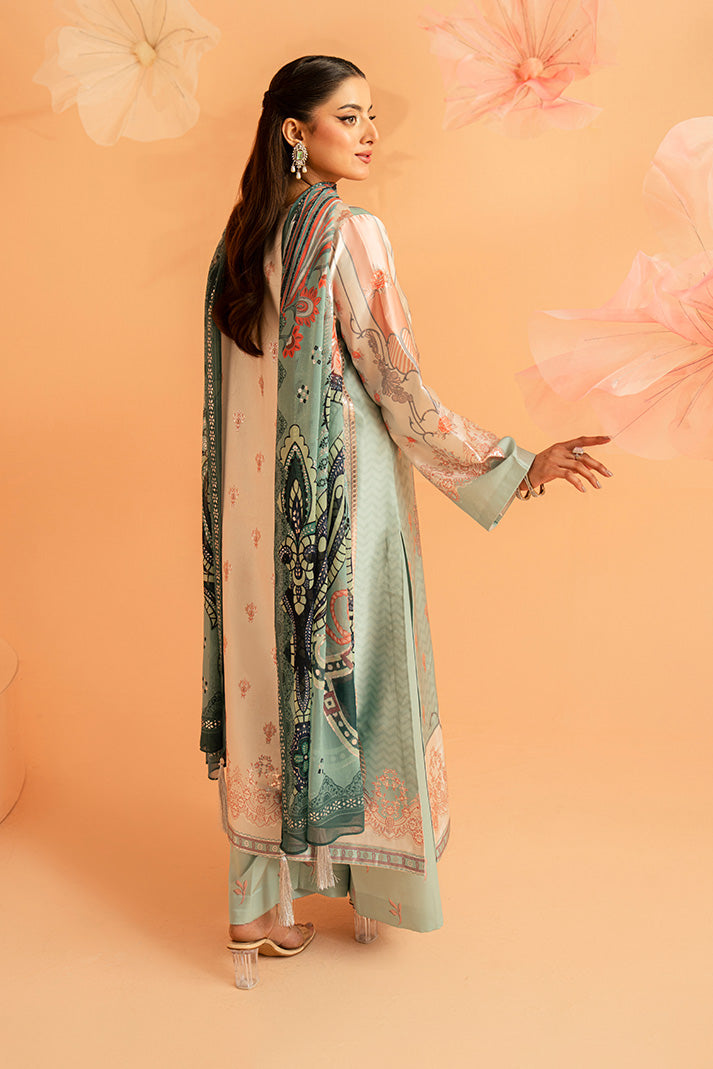 Imrozia Premium | Amelia Printed Silk | SP-149 Celeste Bloom - Designer Dress - Type : Ladies Clothes - Available at Libayah - 100% Original