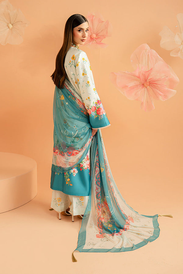 Imrozia Premium | Amelia Printed Silk | SP-151 Flora Serenade - Designer Dress - Type : Ladies Clothes - Available at Libayah - 100% Original
