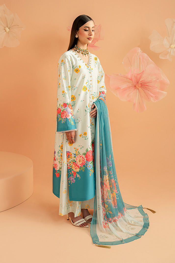 Imrozia Premium | Amelia Printed Silk | SP-151 Flora Serenade - Designer Dress - Type : Ladies Clothes - Available at Libayah - 100% Original