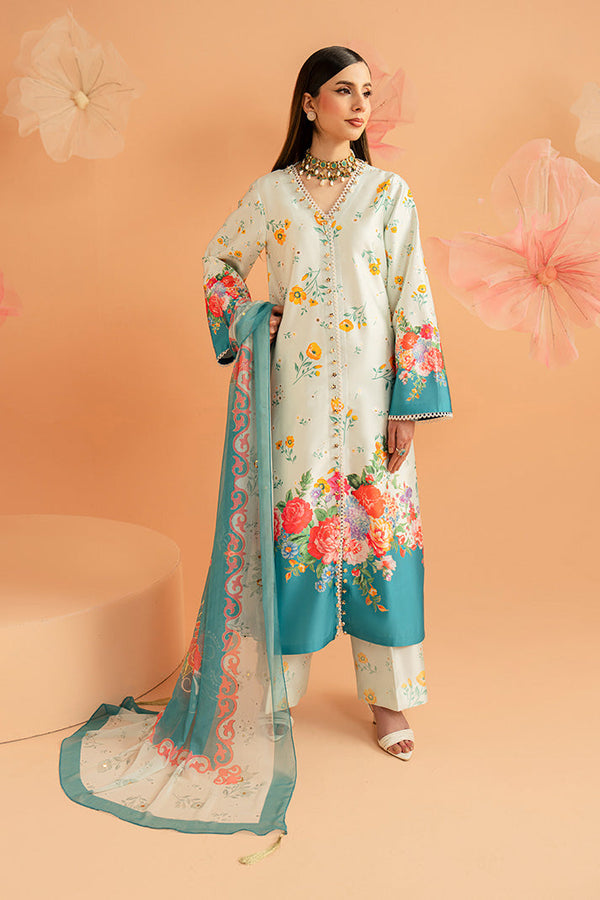 Imrozia Premium | Amelia Printed Silk | SP-151 Flora Serenade - Designer Dress - Type : Ladies Clothes - Available at Libayah - 100% Original