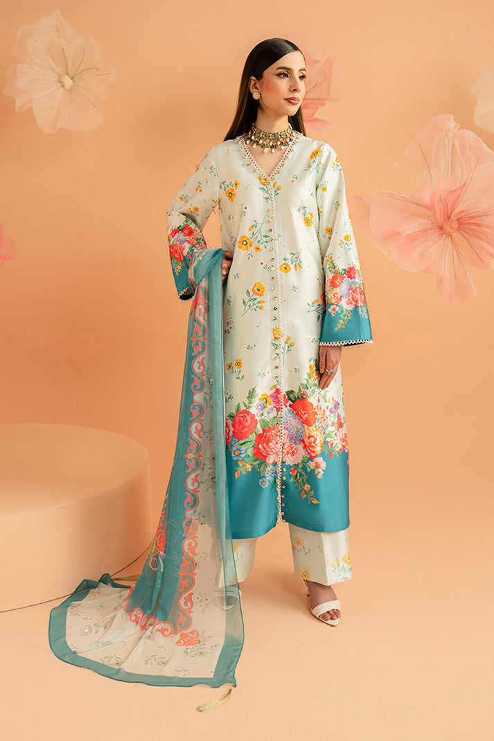 Imrozia Premium | Amelia Printed Silk | SP-151 Flora Serenade - Designer Dress - Type : Ladies Clothes - Available at Libayah - 100% Original