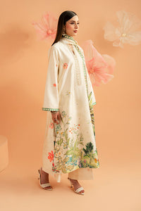 Imrozia Premium | Amelia Printed Silk | SP-153 Ivory Botanica - Designer Dress - Type : Ladies Clothes - Available at Libayah - 100% Original