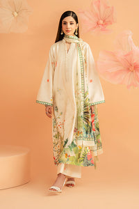 Imrozia Premium | Amelia Printed Silk | SP-153 Ivory Botanica - Designer Dress - Type : Ladies Clothes - Available at Libayah - 100% Original