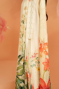 Imrozia Premium | Amelia Printed Silk | SP-153 Ivory Botanica - Designer Dress - Type : Ladies Clothes - Available at Libayah - 100% Original