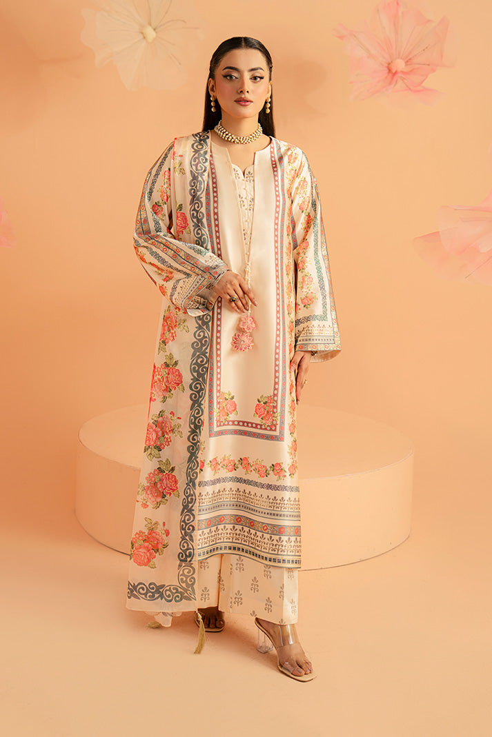 Imrozia Premium | Amelia Printed Silk | SP-154 Rose Charm - Designer Dress - Type : Ladies Clothes - Available at Libayah - 100% Original