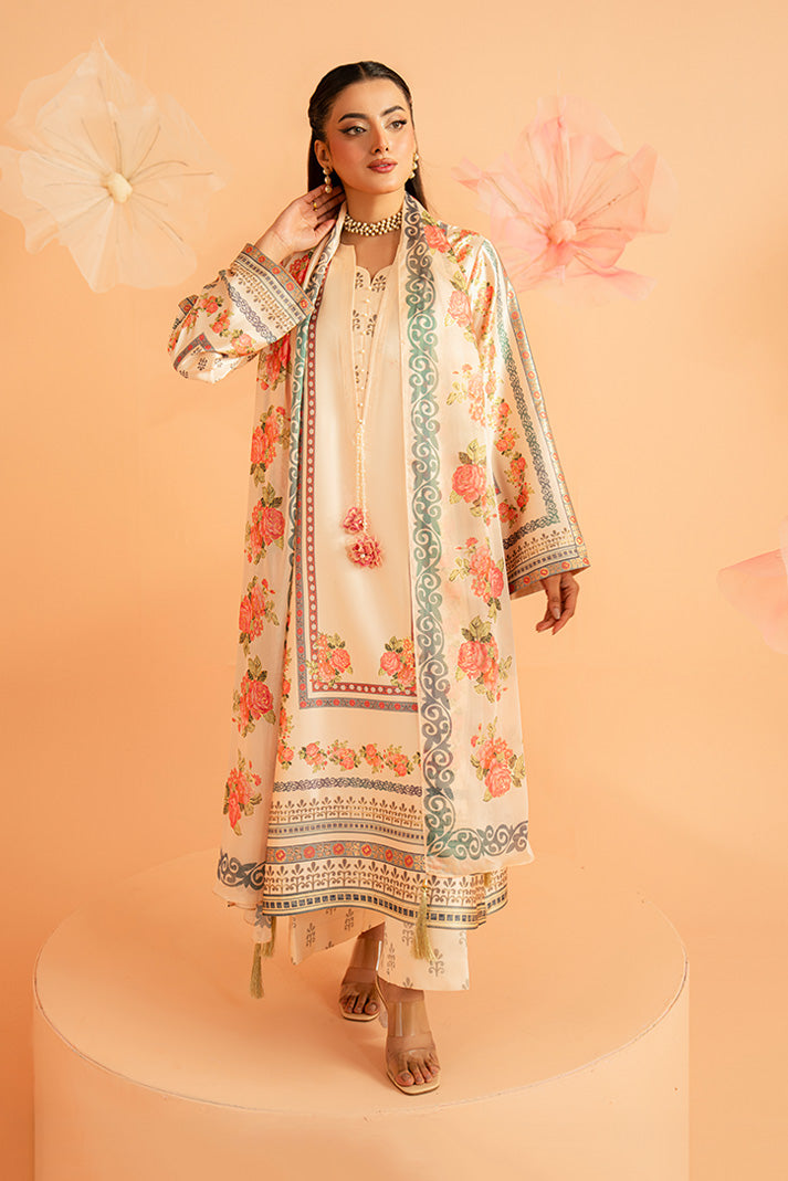 Imrozia Premium | Amelia Printed Silk | SP-154 Rose Charm - Designer Dress - Type : Ladies Clothes - Available at Libayah - 100% Original