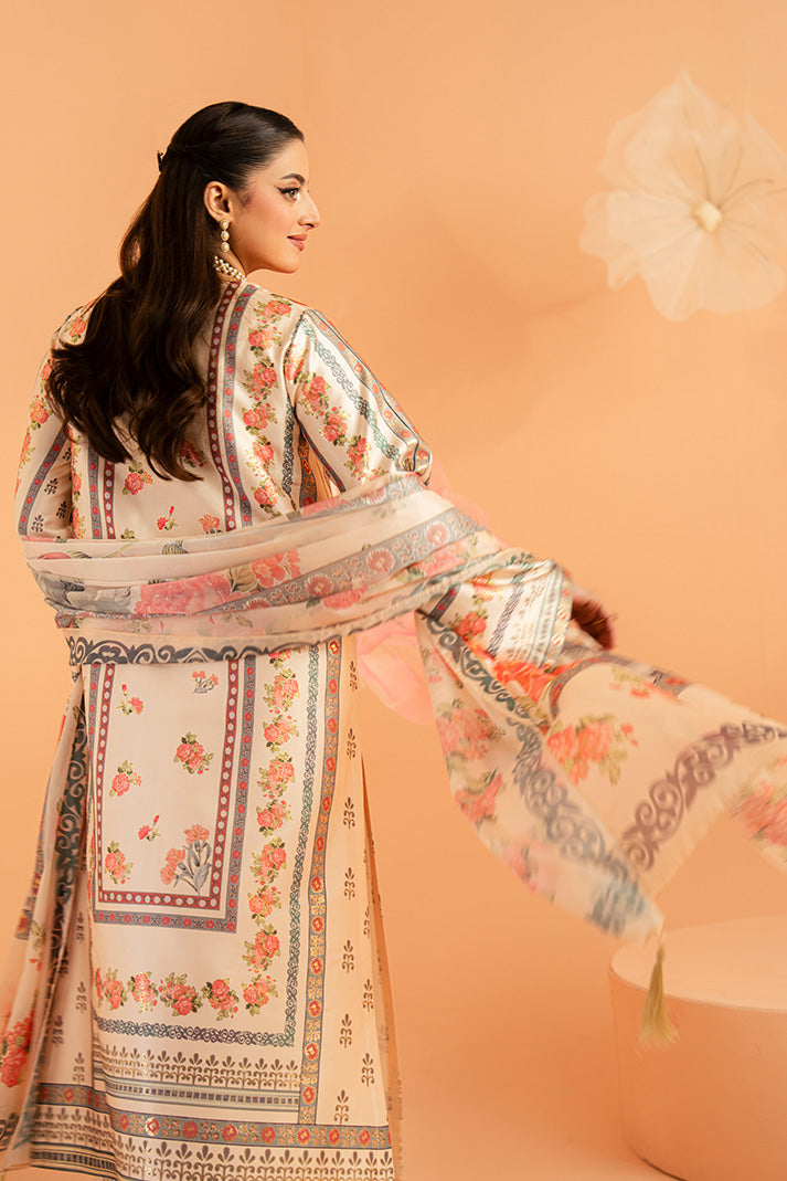 Imrozia Premium | Amelia Printed Silk | SP-154 Rose Charm - Designer Dress - Type : Ladies Clothes - Available at Libayah - 100% Original