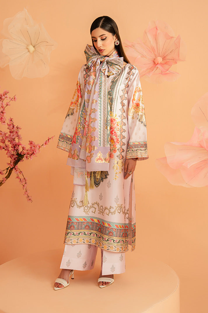 Imrozia Premium | Amelia Printed Silk | SP-157 Lilac Opulence - Designer Dress - Type : Ladies Clothes - Available at Libayah - 100% Original