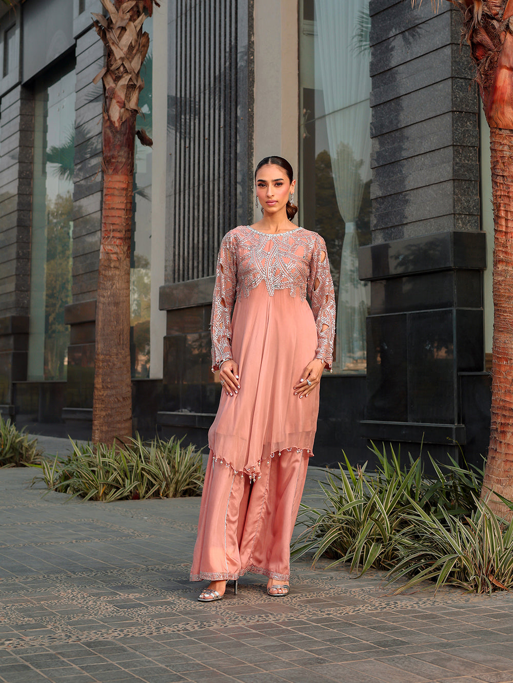 Ain | Raya Luxury Formals | AN-130 SPINAL by Ain - Designer Dress  - Type : Ladies Clothes - Available at Libayah - 100% Original 