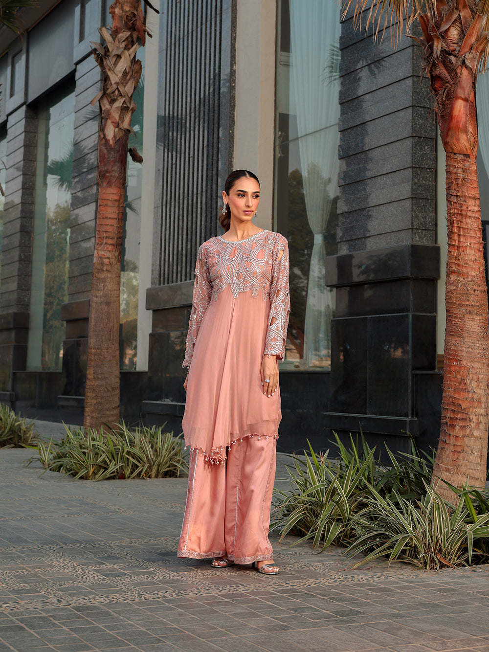 Ain | Raya Luxury Formals | AN-130 SPINAL by Ain - Designer Dress  - Type : Ladies Clothes - Available at Libayah - 100% Original 