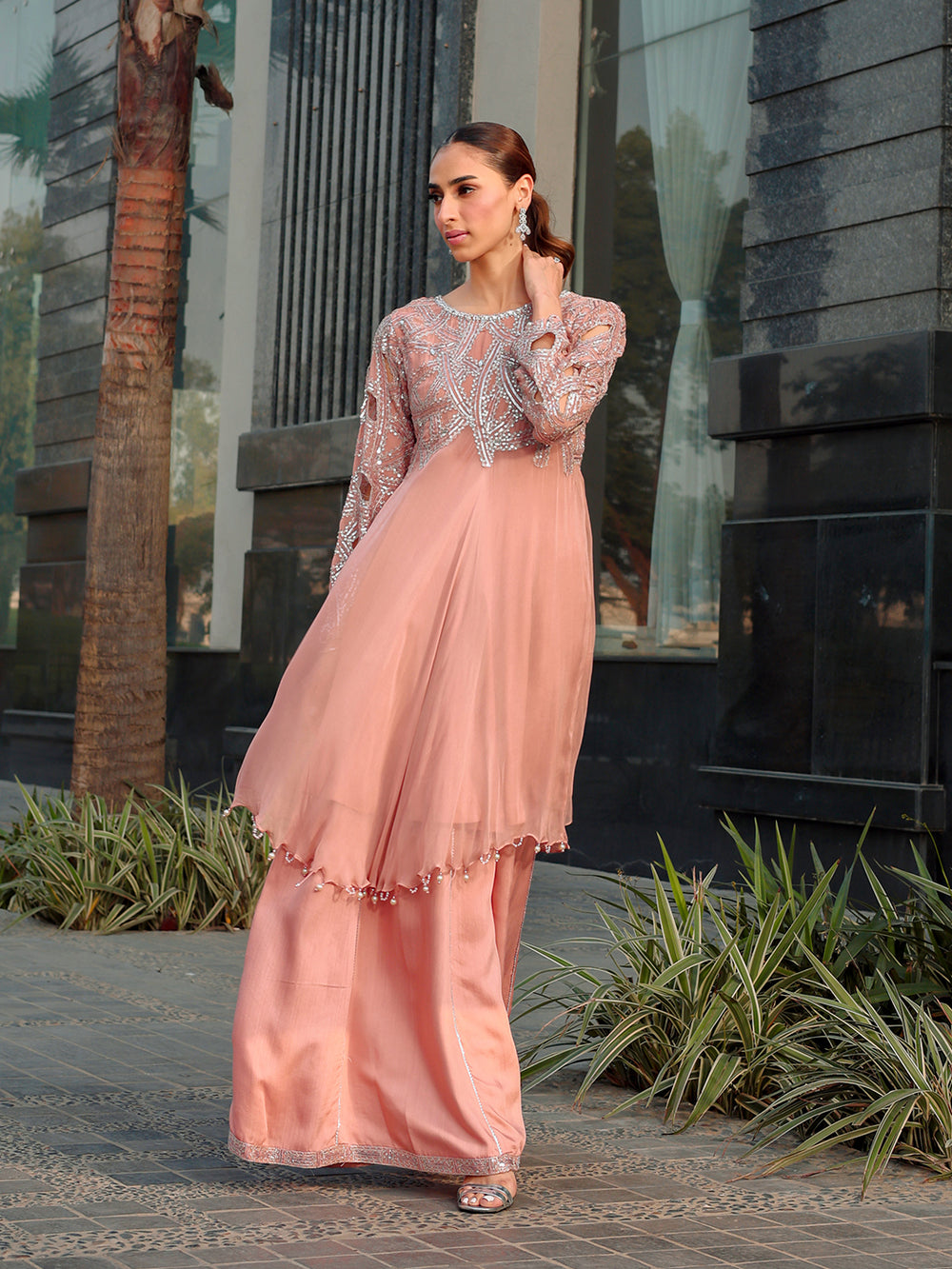 Ain | Raya Luxury Formals | AN-130 SPINAL by Ain - Designer Dress  - Type : Ladies Clothes - Available at Libayah - 100% Original 