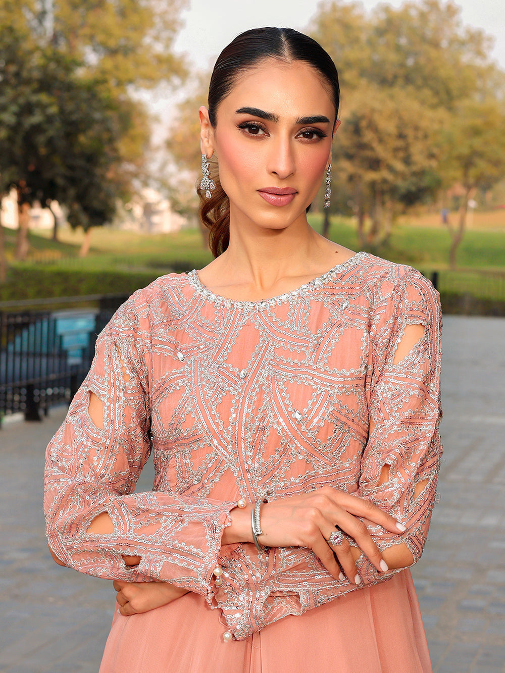 Ain | Raya Luxury Formals | AN-130 SPINAL by Ain - Designer Dress  - Type : Ladies Clothes - Available at Libayah - 100% Original 