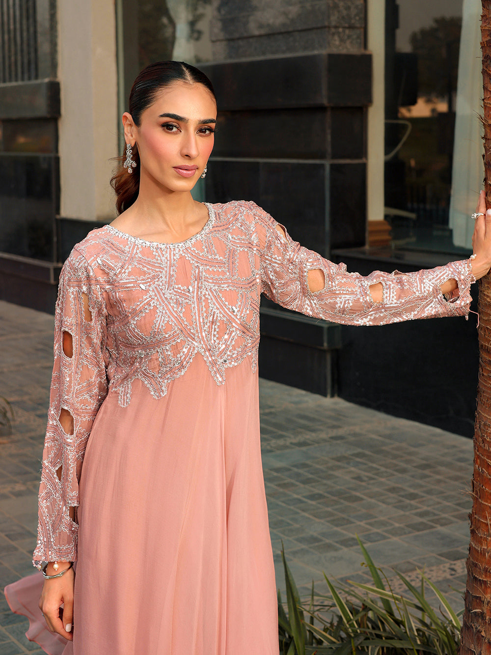 Ain | Raya Luxury Formals | AN-130 SPINAL by Ain - Designer Dress  - Type : Ladies Clothes - Available at Libayah - 100% Original 