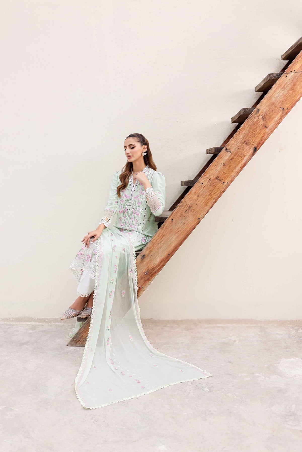 Sable Vogue | Shiree Lawn 24 | Mint Garden by Sable Vogue - Designer Dress - Type: Ladies Clothes - Available at Libayah - 100% Original