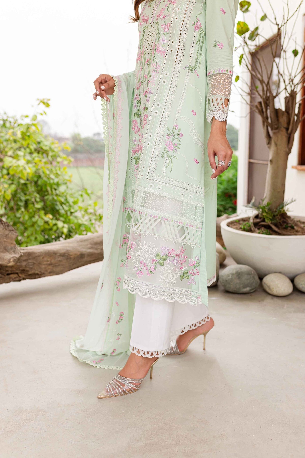 Sable Vogue | Shiree Lawn 24 | Mint Garden by Sable Vogue - Designer Dress - Type: Ladies Clothes - Available at Libayah - 100% Original